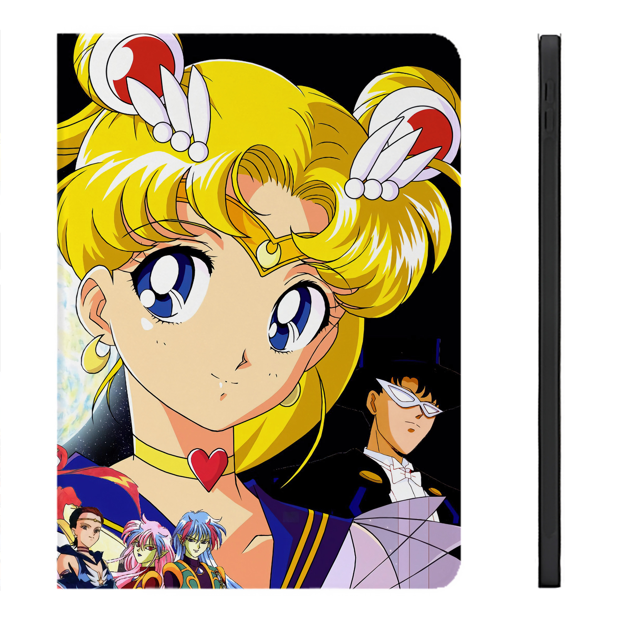 （画像用） 美少女戦士セーラームーン Sailor Moon IPadケース ペンホルダー付き ブックスタイルデザイン